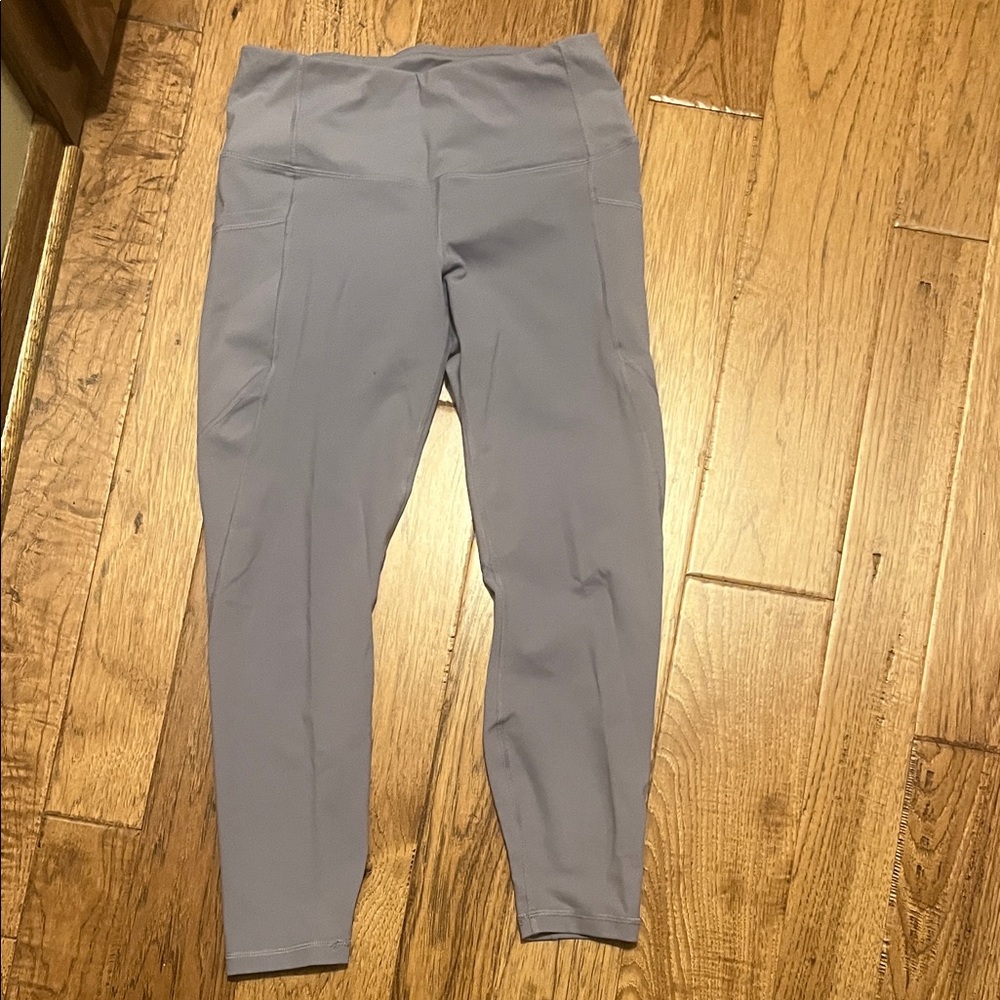 Gray- Light purple Leggings